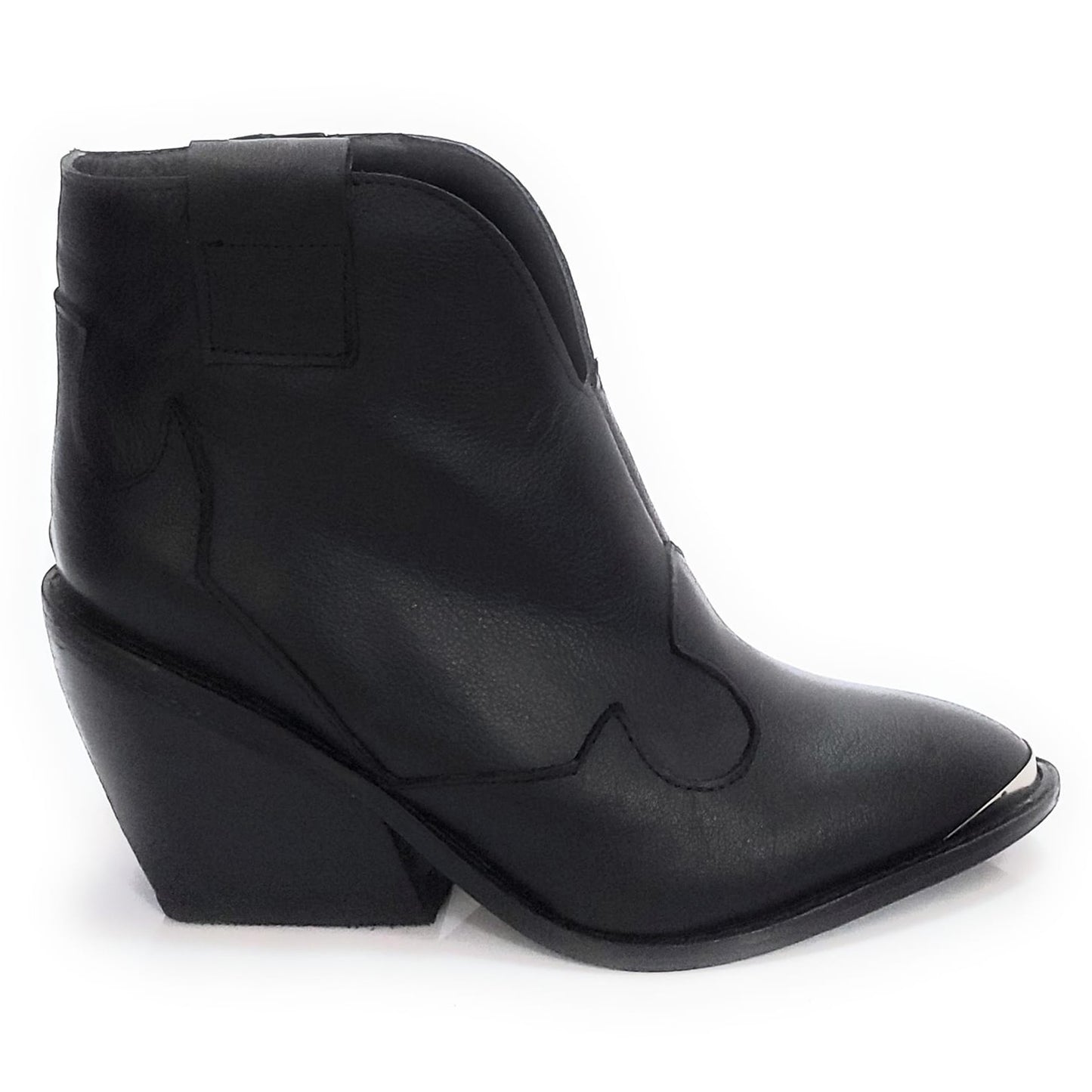 Botas Texanas Mujer de Cuero Negro Charro Hechas a Mano Quica Calera