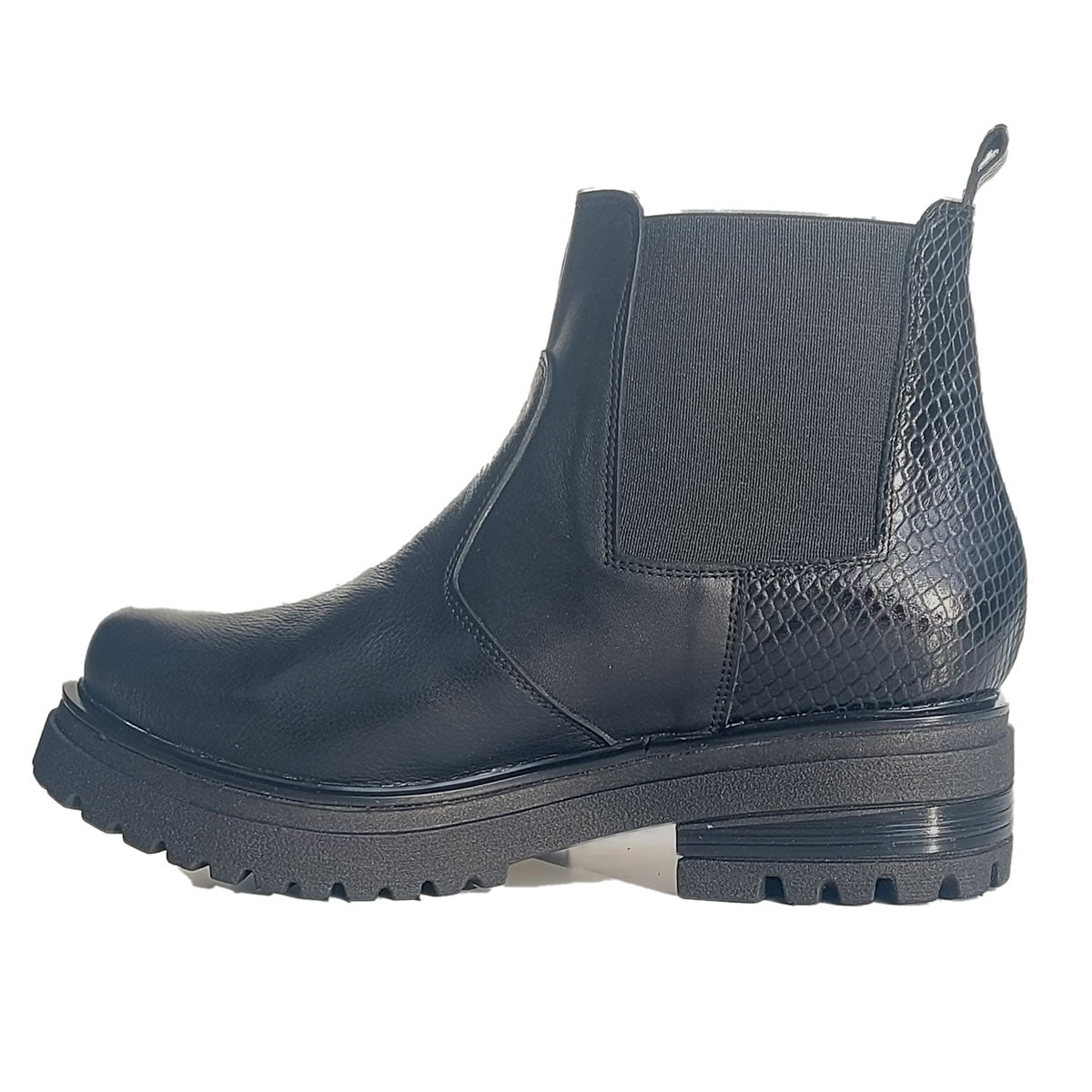 Bottines Chelsea pour femme en cuir élastique, Quica Victorica