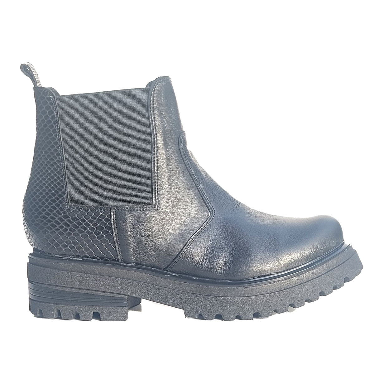 Bottines Chelsea pour femme en cuir élastique, Quica Victorica