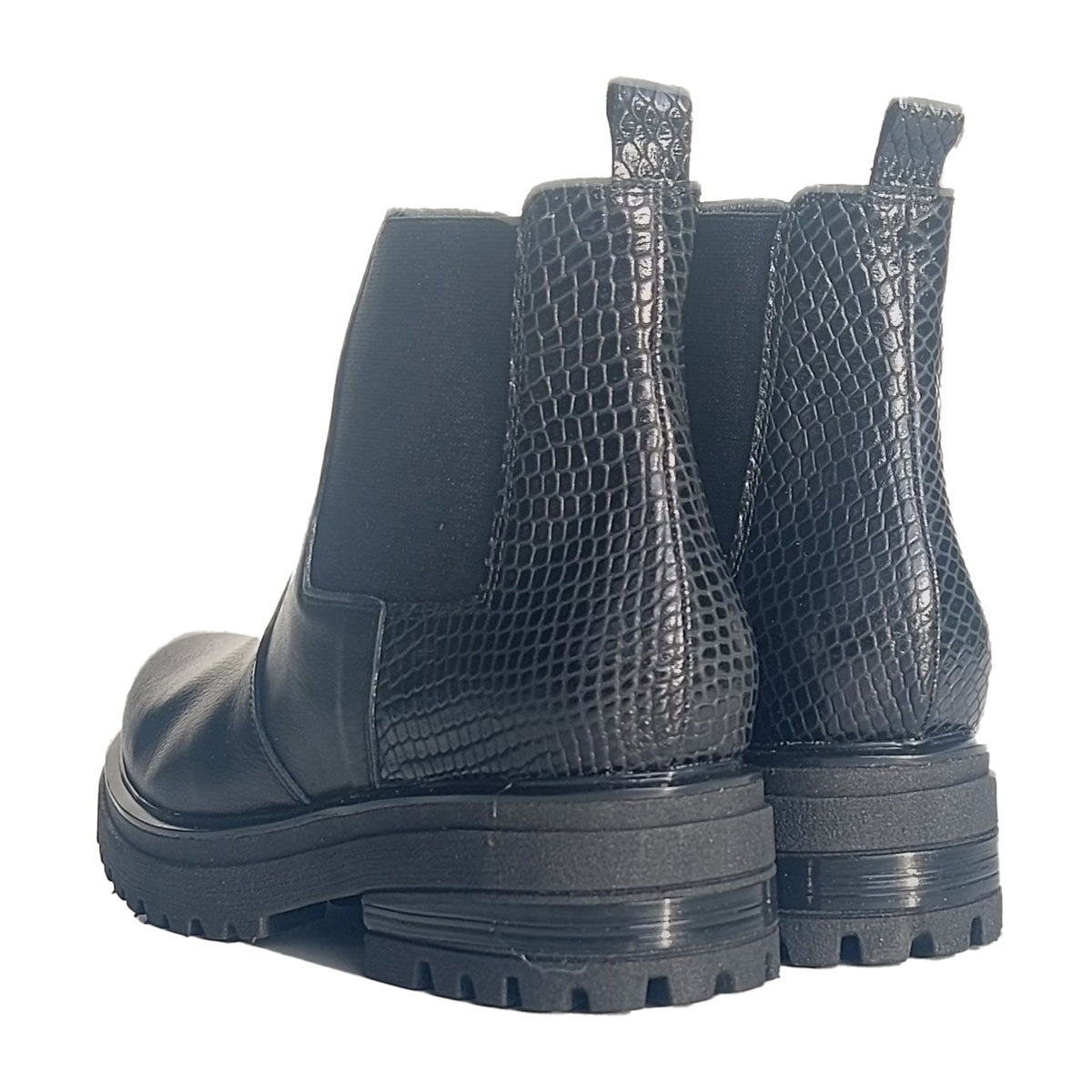Bottines Chelsea pour femme en cuir élastique, Quica Victorica