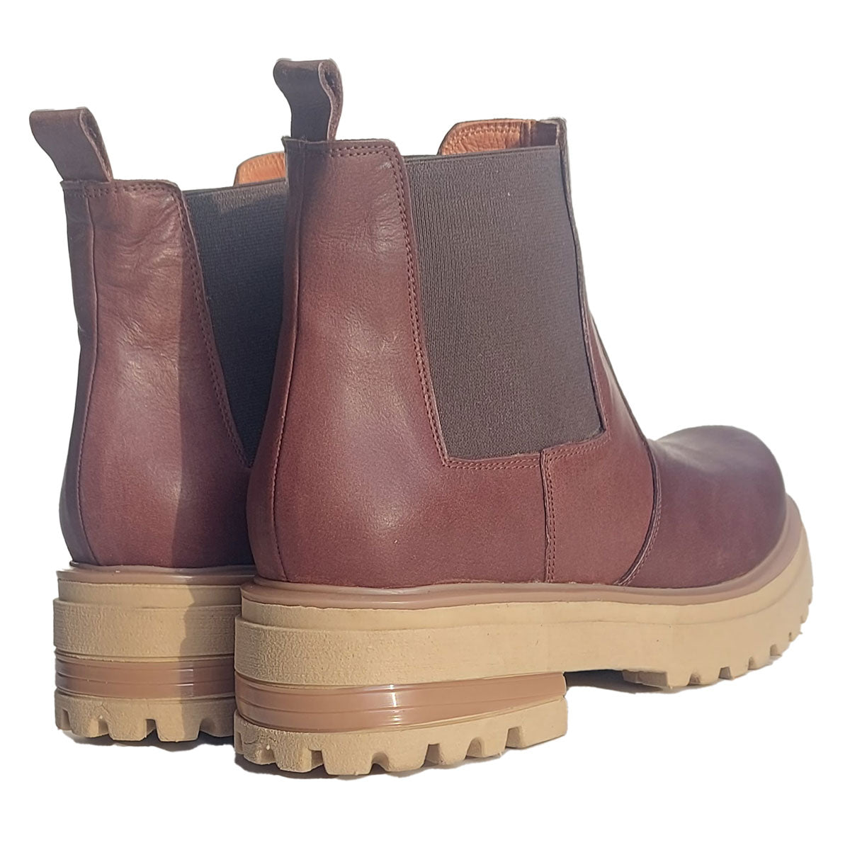 Bottines Chelsea pour femme en cuir élastique, Quica Victorica