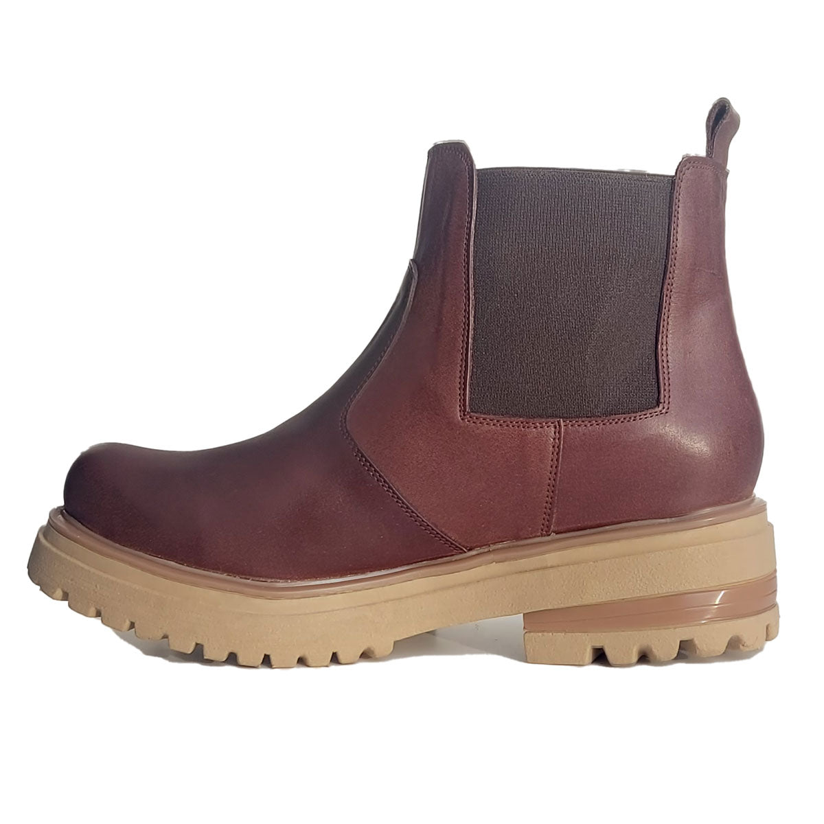 Bottines Chelsea pour femme en cuir élastique, Quica Victorica