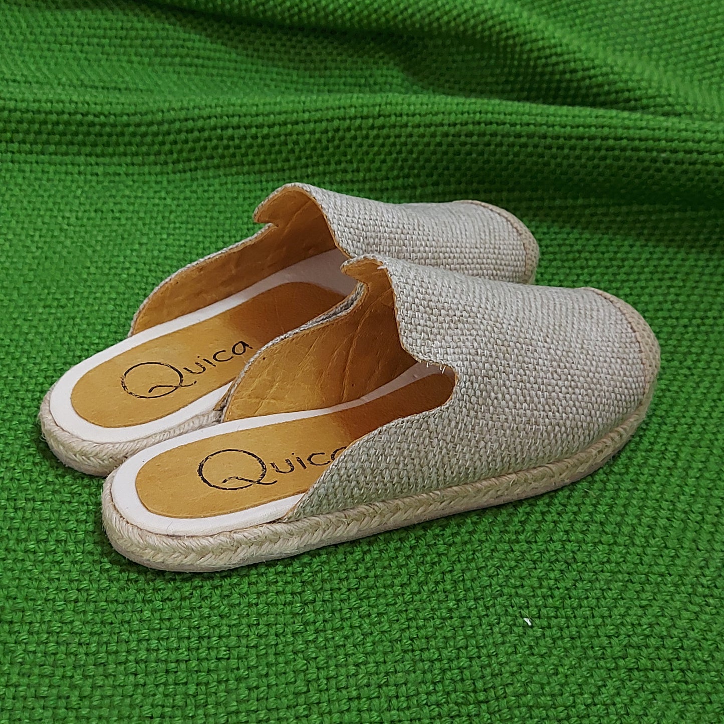 Alpargatas Mujer Zuecos Mules - Yute, Rafia y Cuero Vacuno Quica Abrabayas
