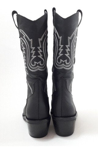 Botas Texanas Mujer Cuero Bordadas Quica Cardales