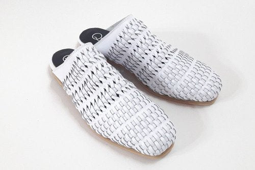 Mules Mujer Trend Chatas Flats Tejidas Cuero Quica Catamarca