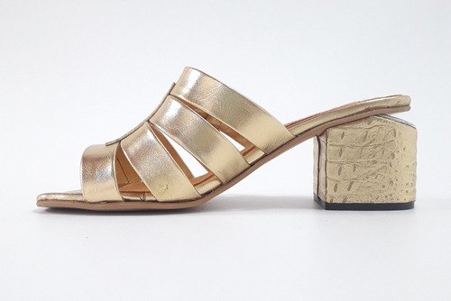 Zuecos Sandalias Mules Divinas Taco Suspendido Quica Palmas