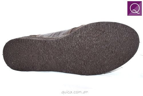 Zapato Botineta Plataforma Cuero Crocco Chocolate Quica Lima