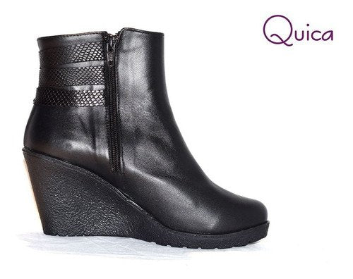 Botas Mujer Taco Chino Cinturón Reptil Otoñoinv. Quica Lujan