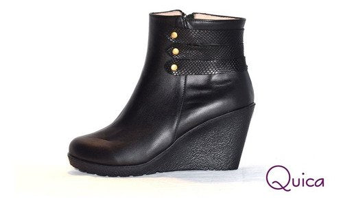 Botas Mujer Taco Chino Cinturón Reptil Otoñoinv. Quica Lujan