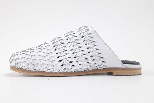 Mules Mujer Trend Chatas Flats Tejidas Cuero Quica Catamarca
