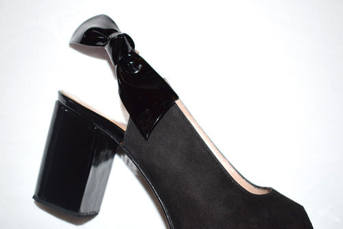 Zapatos Vestir Mujer Plataforma Gamuza Charol Quica Isidro