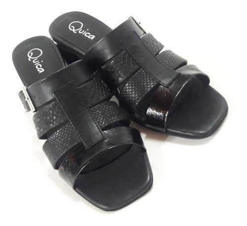 Zuecos Sandalias Mules Divinas Taco Suspendido Quica Palmas