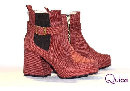 Botas Mujer Taco Trapecio Tendencia Quica Galatea