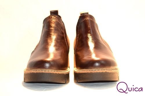 Botineta Chocolate Elásticos Quica Olivia