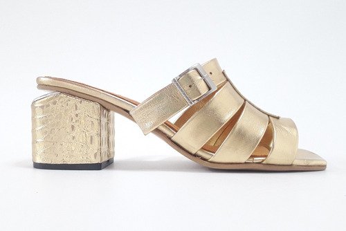 Zuecos Sandalias Mules Divinas Taco Suspendido Quica Palmas