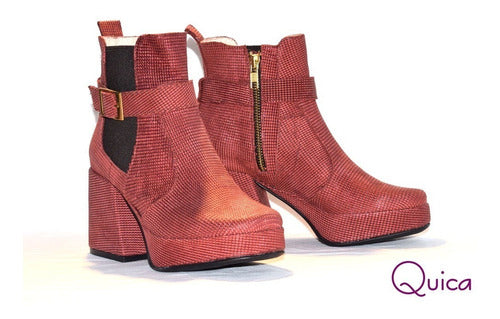 Botas Mujer Taco Trapecio Tendencia Quica Galatea