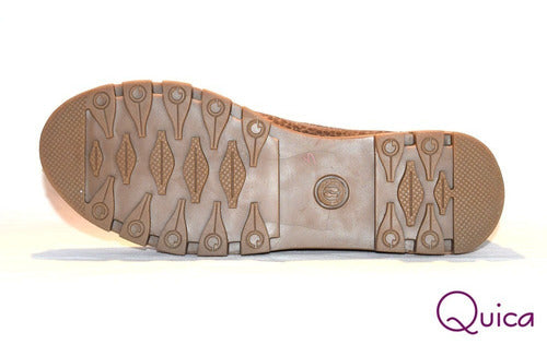 Botas Borcego Mujer Urbana Cuero Graneado Visón Quica Gesell