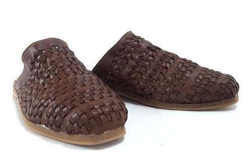 Mules Mujer Trend Chatas Flats Tejidas Cuero Quica Catamarca