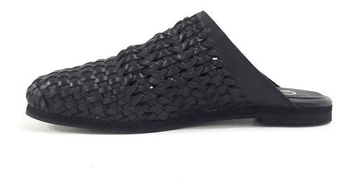 Mules Mujer Trend Chatas Flats Tejidas Cuero Quica Catamarca