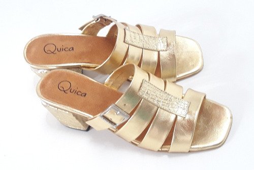 Zuecos Sandalias Mules Divinas Taco Suspendido Quica Palmas