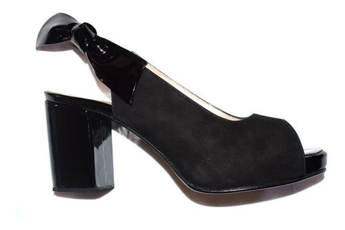 Zapatos Vestir Mujer Plataforma Gamuza Charol Quica Isidro