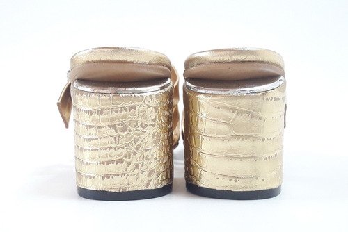Zuecos Sandalias Mules Divinas Taco Suspendido Quica Palmas
