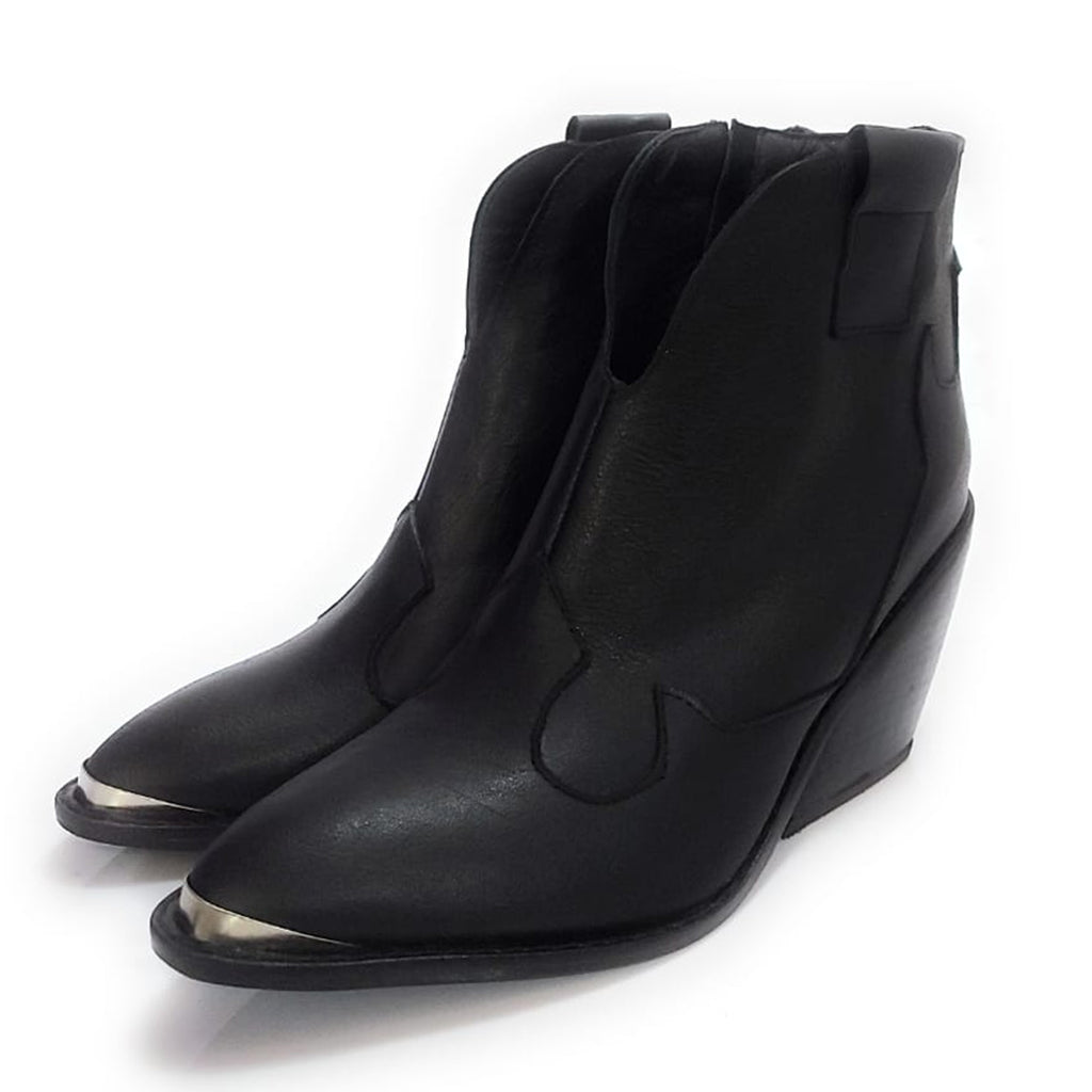 Botas Texanas Cuero Negro Charros Quica Calera