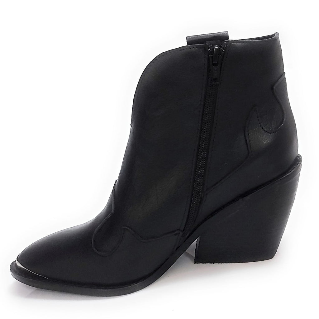 Botas Texanas Cuero Negro Charros Quica Calera