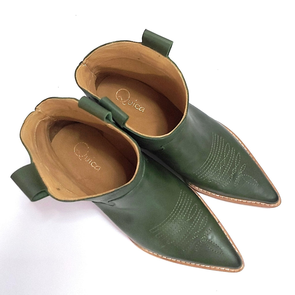 Botas Texanas Cortas Bordada Quica Laguna