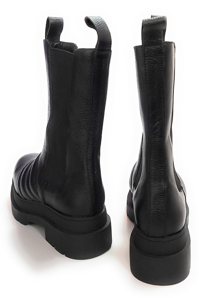 Borcegos Botas Elástico Plataforma Cuero Quica Sureño