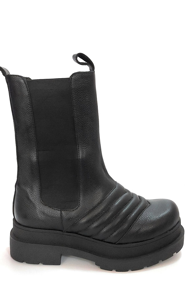 Borcegos Botas Elástico Plataforma Cuero Quica Sureño
