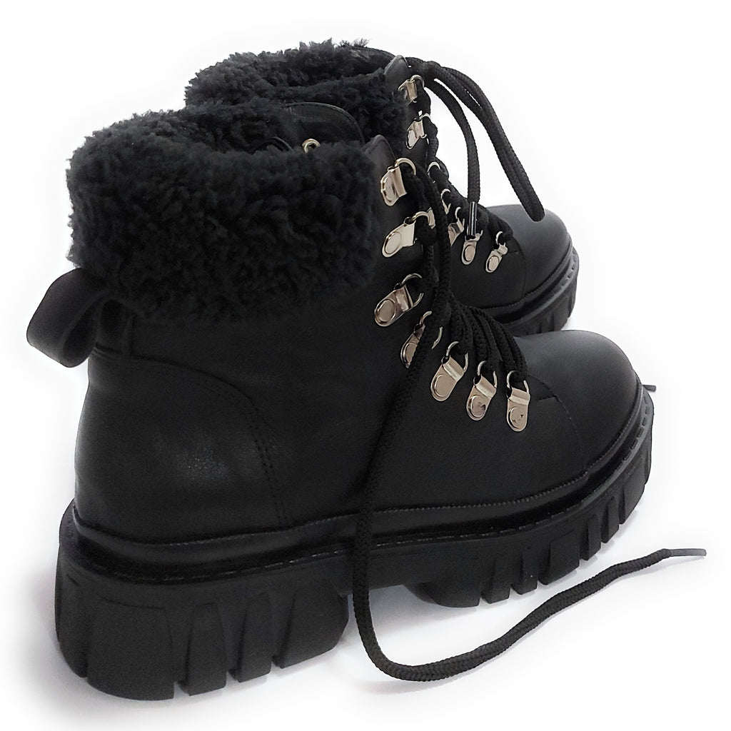 Botas Borcegos Cuero y Corderito Livianos Mujer Quica Pinamar