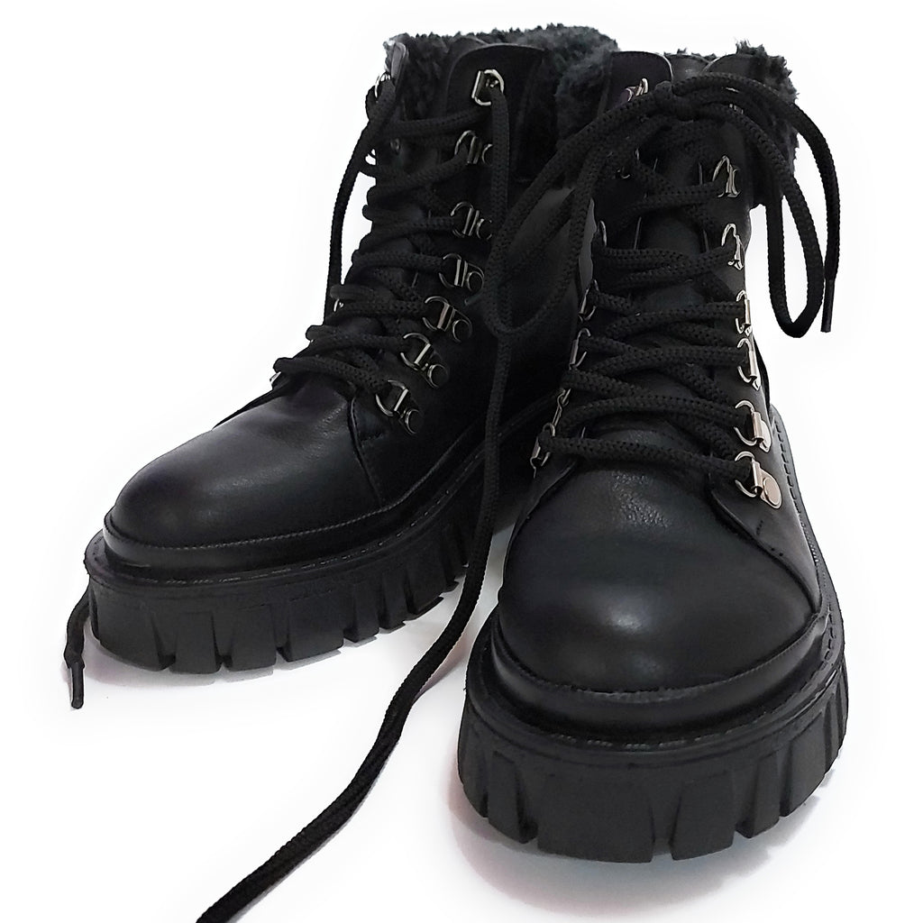 Botas Borcegos Cuero y Corderito Livianos Mujer Quica Pinamar