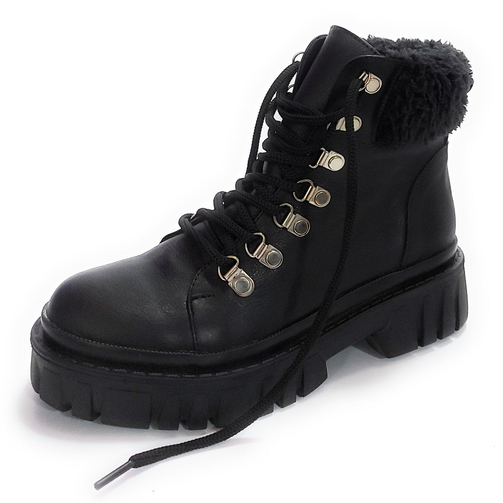 Botas Borcegos Cuero y Corderito Livianos Mujer Quica Pinamar