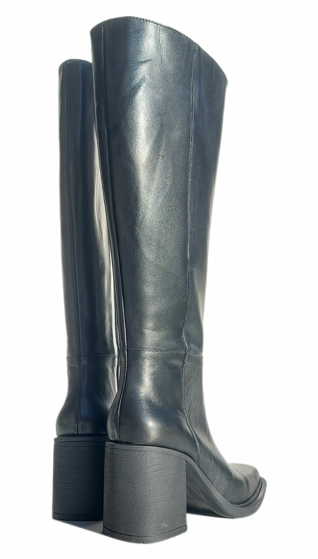 Bota Caña Alta Punta Cuadrada Cuero Quica Mendoza