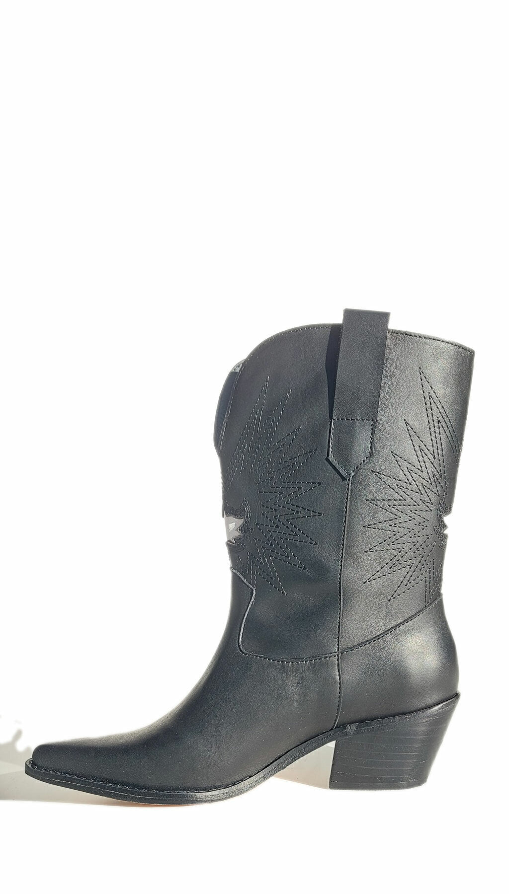 Botas Texanas Mujer Cuero Detalles de Bordado y Gastados Quica Catedral