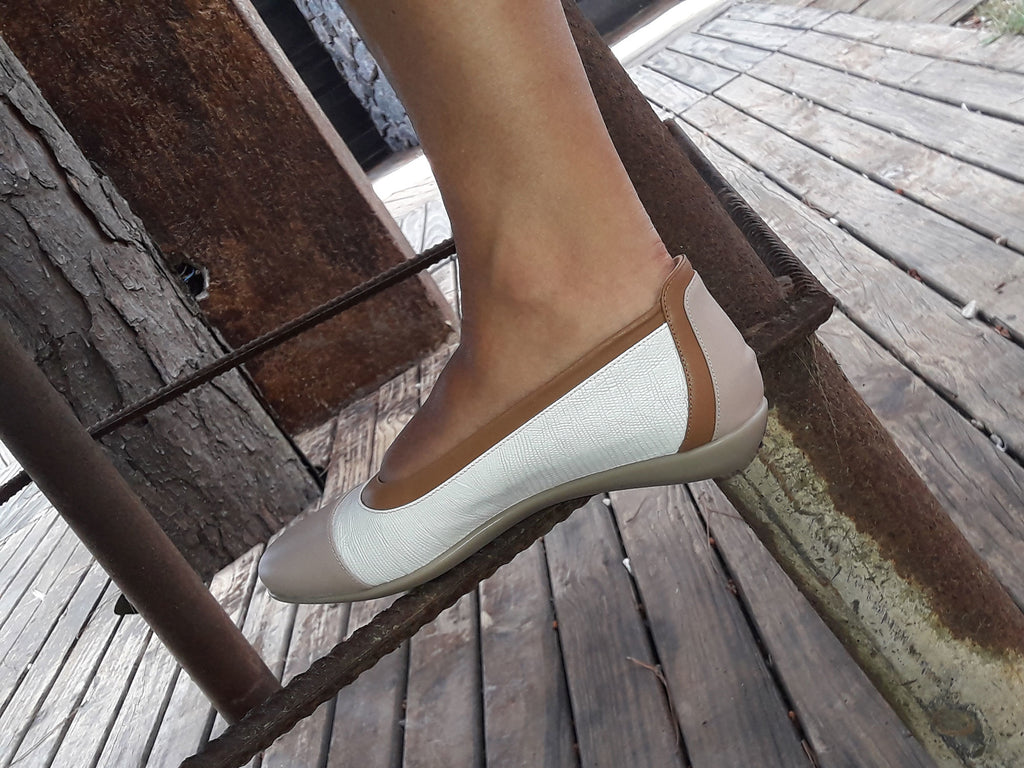 Chatitas Ballerinas Cueros Combinados Confort Corzuela