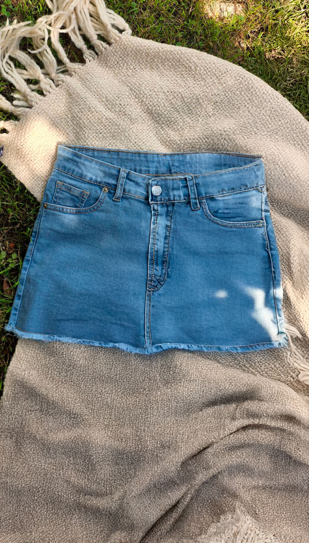 Short Jeans Desflecado Junco