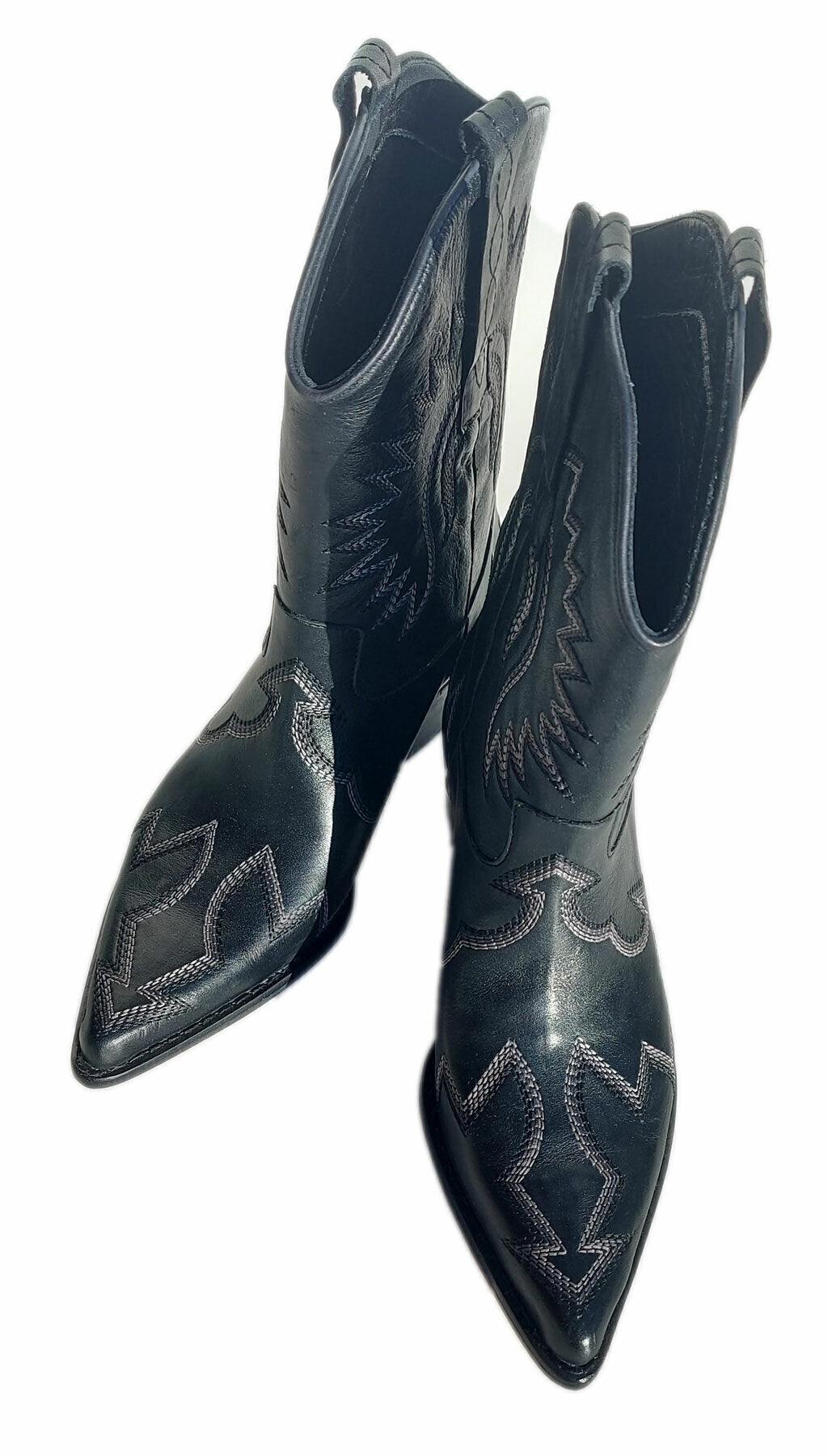Botas Texanas Cuero Bordadas Quica Tolhuin