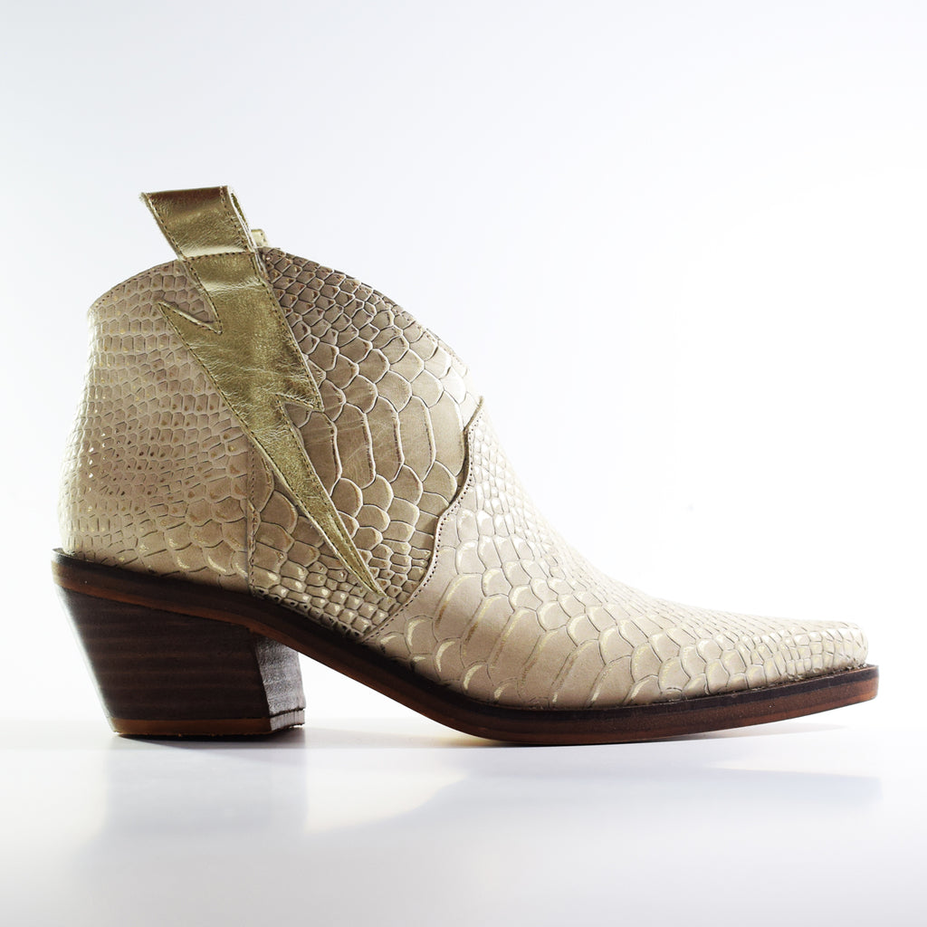 Botas Texanas Cortas Mujer Charros Cuero Rayo Quica Maitén