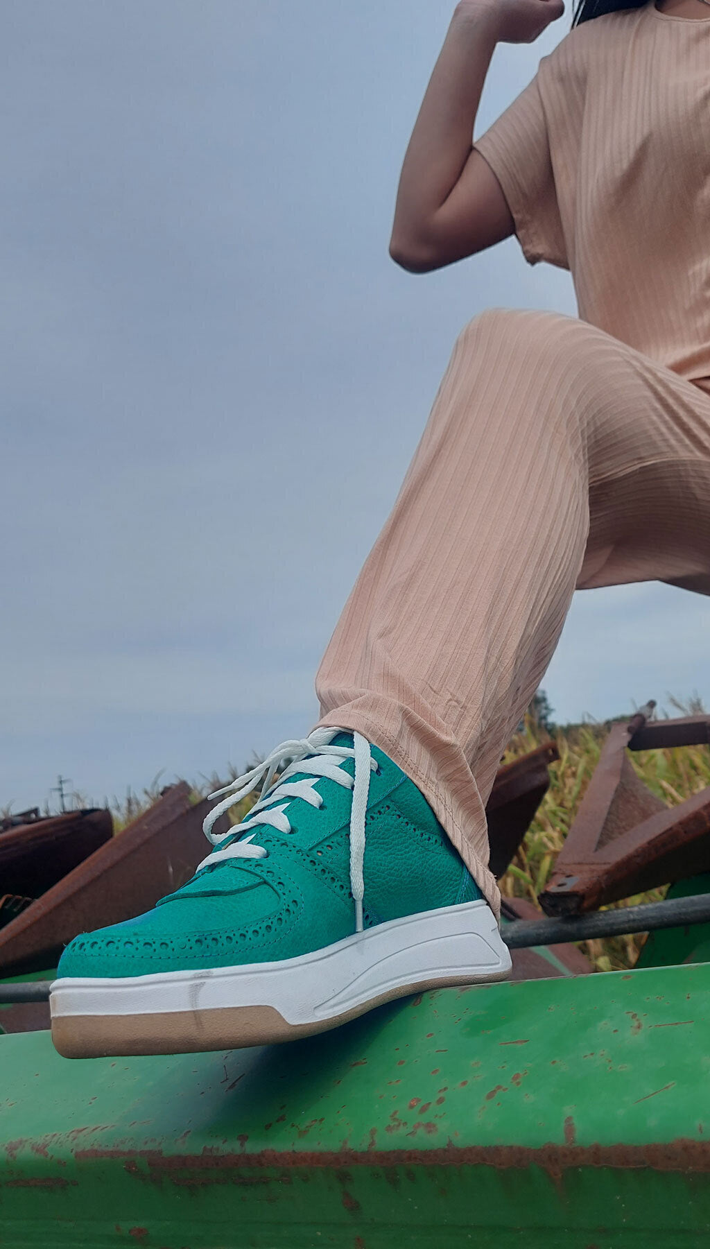 Zapatillas Mujer de Cuero Quica Puna con Plataforma