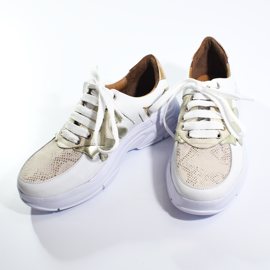 Zapatillas Sneakers Altas Cuero Plataforma Urbana Quica Puelo