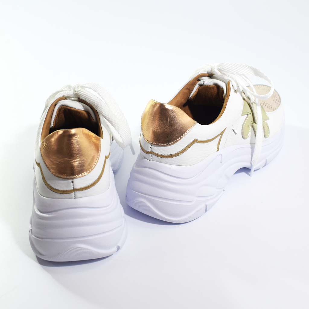 Zapatillas Sneakers Altas Cuero Plataforma Urbana Quica Puelo