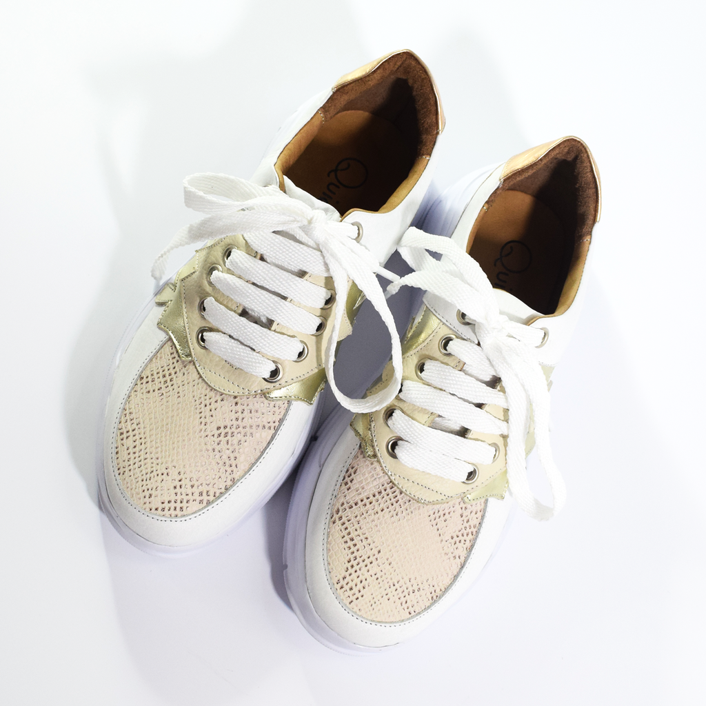Zapatillas Sneakers Altas Cuero Plataforma Urbana Quica Puelo