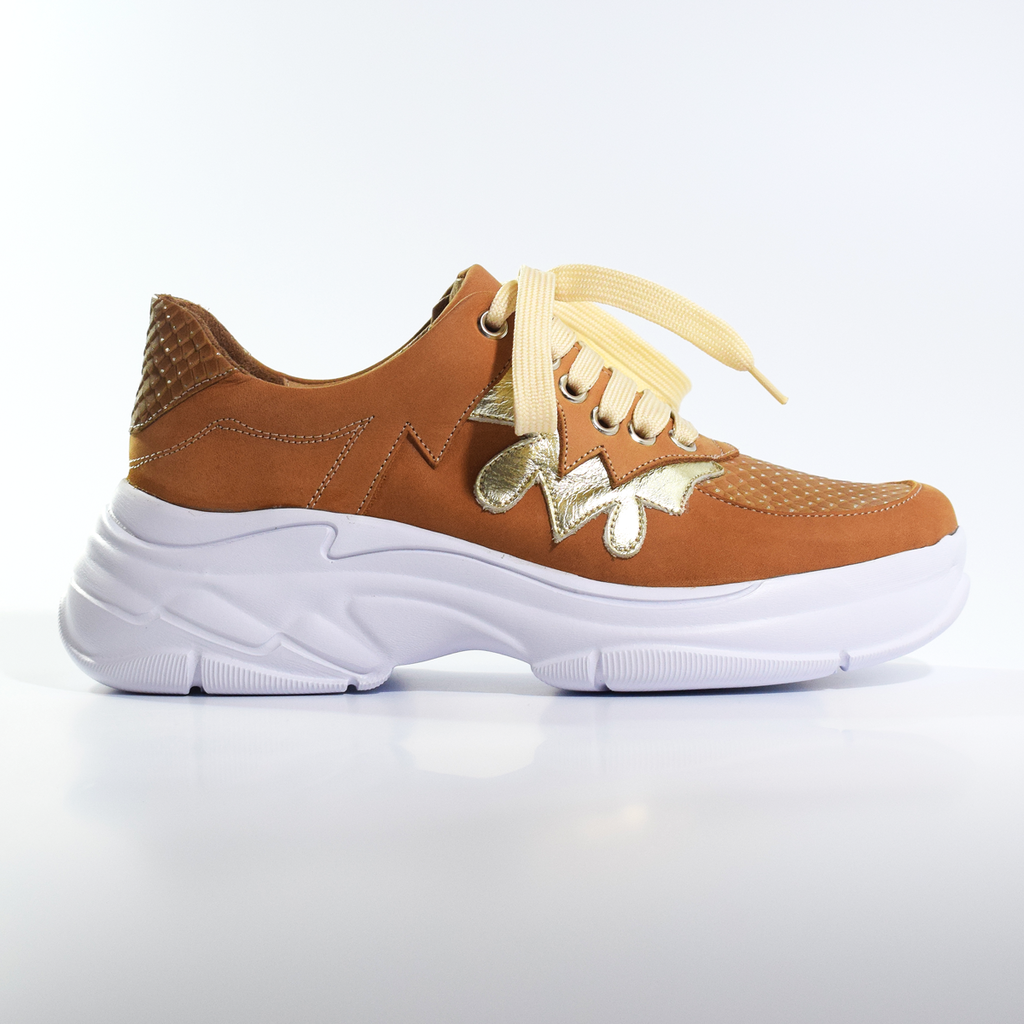 Zapatillas Sneakers Altas Cuero Plataforma Urbana Quica Puelo