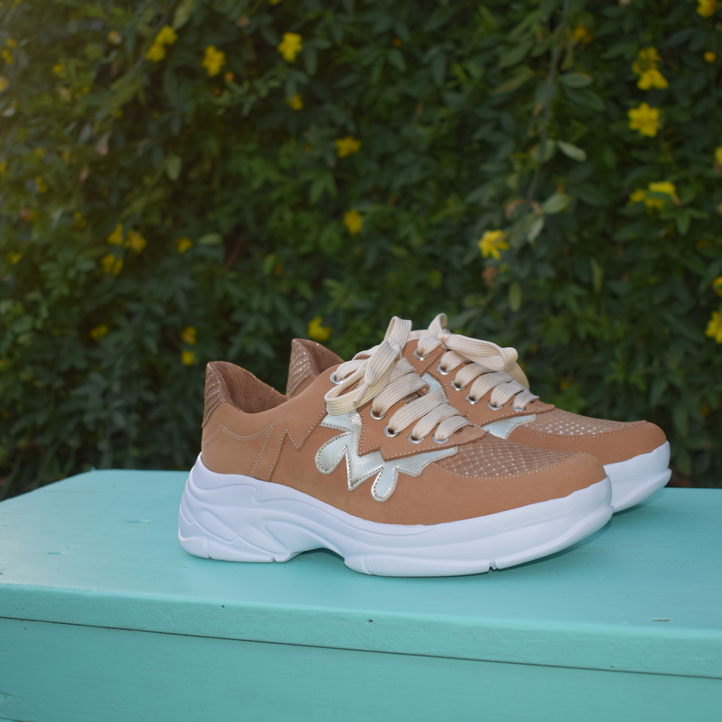 Zapatillas Sneakers Altas Cuero Plataforma Urbana Quica Puelo