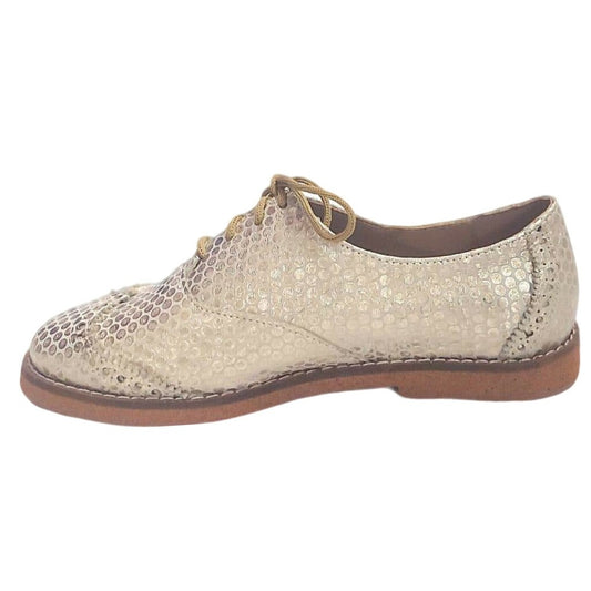 Zapatos Oxford Mujer Acordonado Cuero Picado Quica Baires